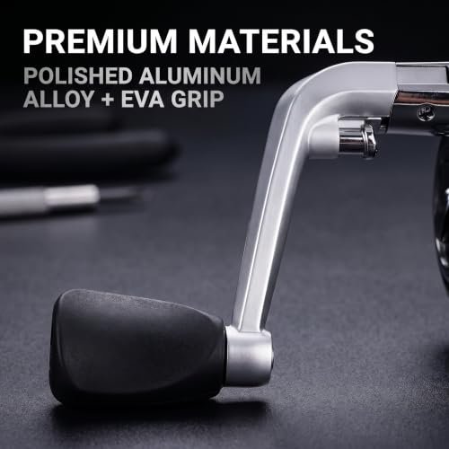 Universal Silver Fishing Reel Handle - Ergonomic Crank Replacement