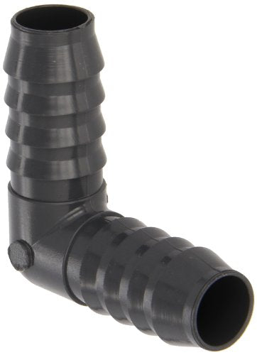 90-Degree Elbow PVC Tube Fitting - Schedule 40, 1-Inch Barbed