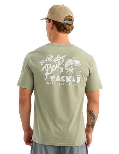 HUK Men's Short Sleeve Performance Fishing T-Shirt - Seagrass Large