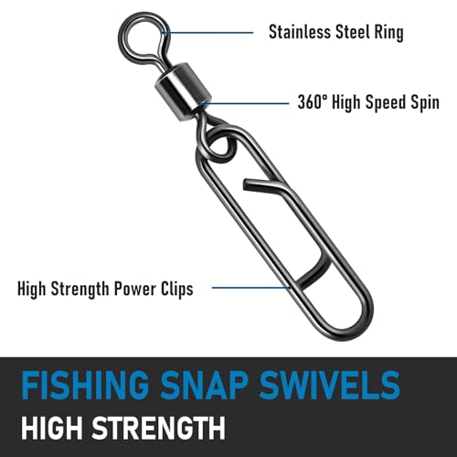 Fishing Clips with Swivels - 20 Pack 42LB Quick Change Connectors