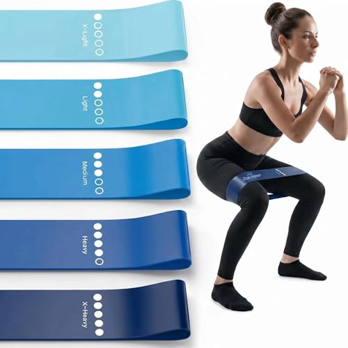 5-Pack Resistance Bands Set - Elastic Workout Bands - Blue
