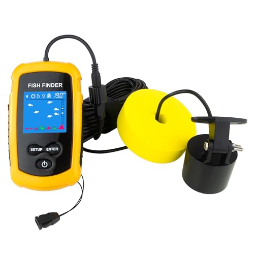 Venterior Basic Portable Wired Fish Finder for Kayak Ice Fishing Water Depth & Fish Location