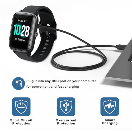Magnetic 2-Pin Smartwatch Charging Cable for VeryFit Models - 1.6ft