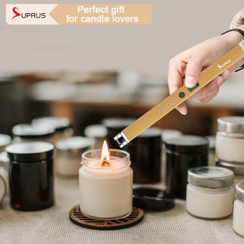 Electric Arc Lighter Flameless Rechargeable USB - Gold