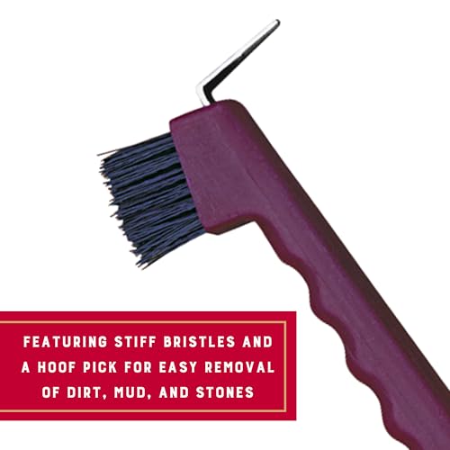 Durable Horse Hoof Pick with Brush - 6-¼ Inch Compact Grooming Tool