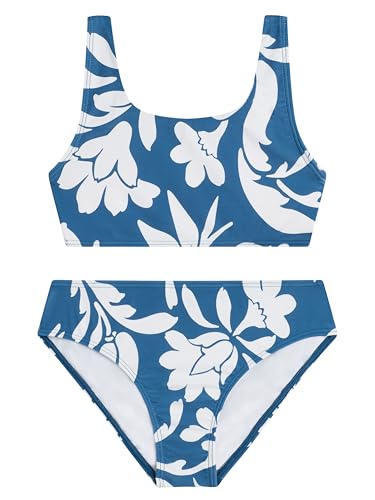Girls' Tammy Square Sun Bikini 2-Piece Swimsuit - Laurel Denim Blue, Size 16