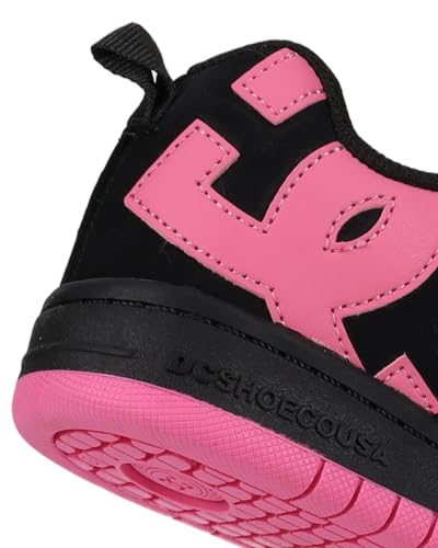 DC Kids Court Graffik Skate Shoe - 1 Little Kid Black/Pink