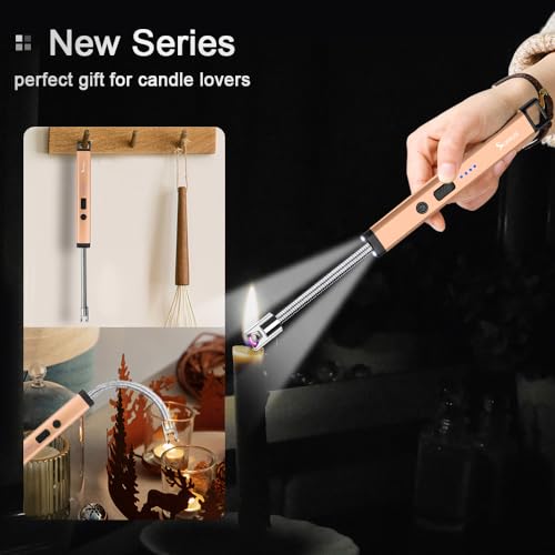 Rechargeable Electric Arc Candle Lighter - Windproof Plasma - Peach Fuzz