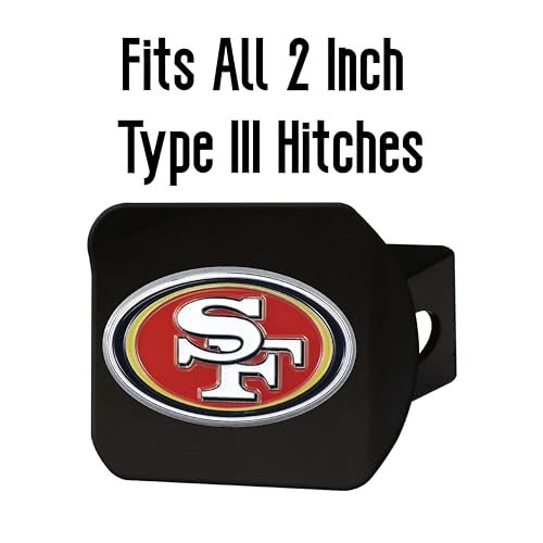 NFL San Francisco 49ers Metal Hitch Cover - 3.4"x4" Red