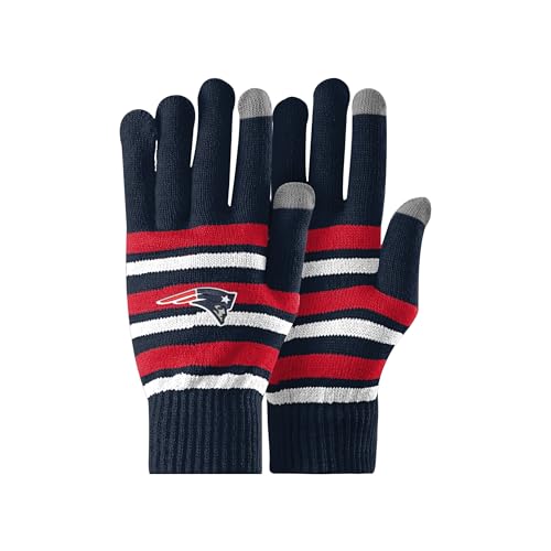 New England Patriots Adult Stretch Gloves & Knit Beanie Set