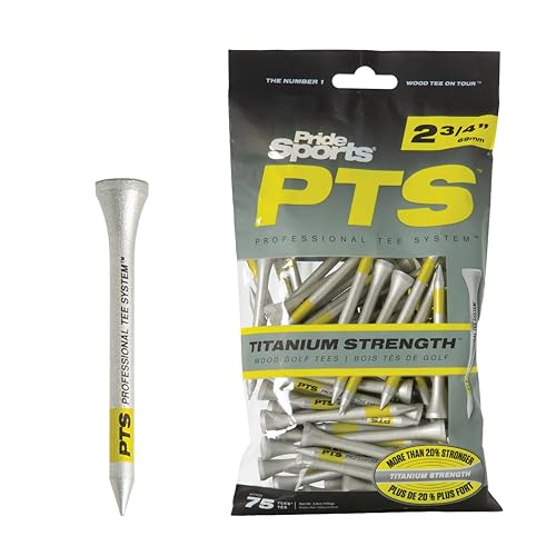 Wooden Golf Tees - 2-3/4 Inch, 75 Count, Titanium Strength
