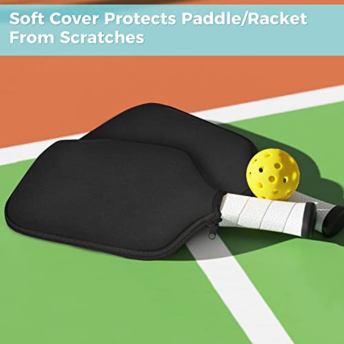 Pickleball Paddle Cover | Case Sleeve Universal Fit Black