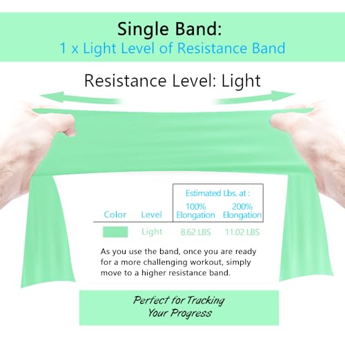 5 Ft Light Resistance Exercise Band - Non-Latex Stretch Band