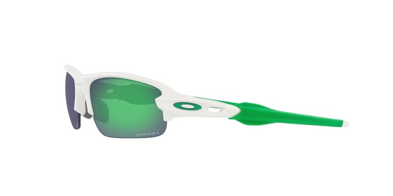 Oakley Youth OJ9008 Flak XXS Square Sunglasses, Matte White/Prizm Jade, 58 mm