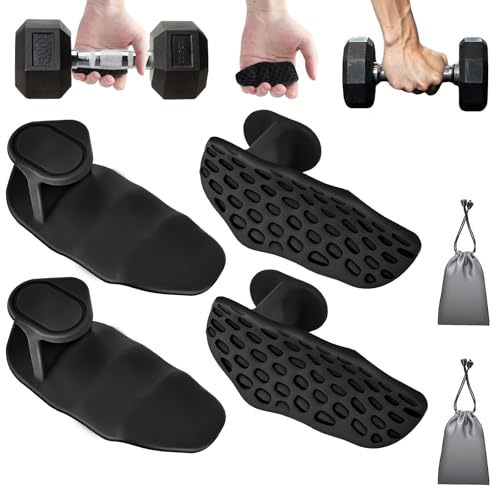 Weight Lifting Grips – Gym Workout Gloves for Men & Women - Black, Medium