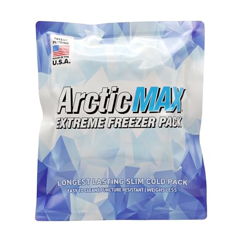 ARCTICMAX Small Long-Lasting Slim Cooler Ice Pack - Reusable & Puncture-Resistant