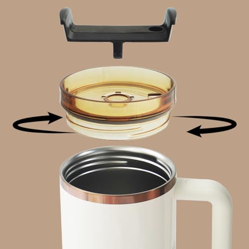 Dyed Colored Lid Replacement for Stanley Quencher 40 oz - Brown