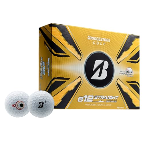 Bridgestone e12 Golf Balls - Dozen White - Improved Distance & Forgiveness