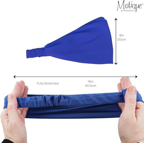 Neon Headwrap - Stretchy Fabric for Fashion & Workouts - Royal Blue