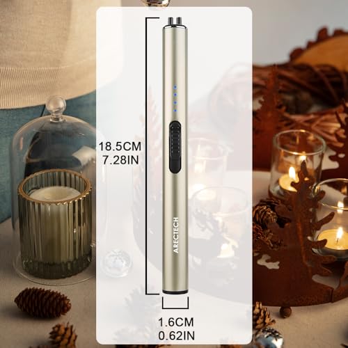 Rechargeable Electric Candle Lighter - Arc Plasma, Gold