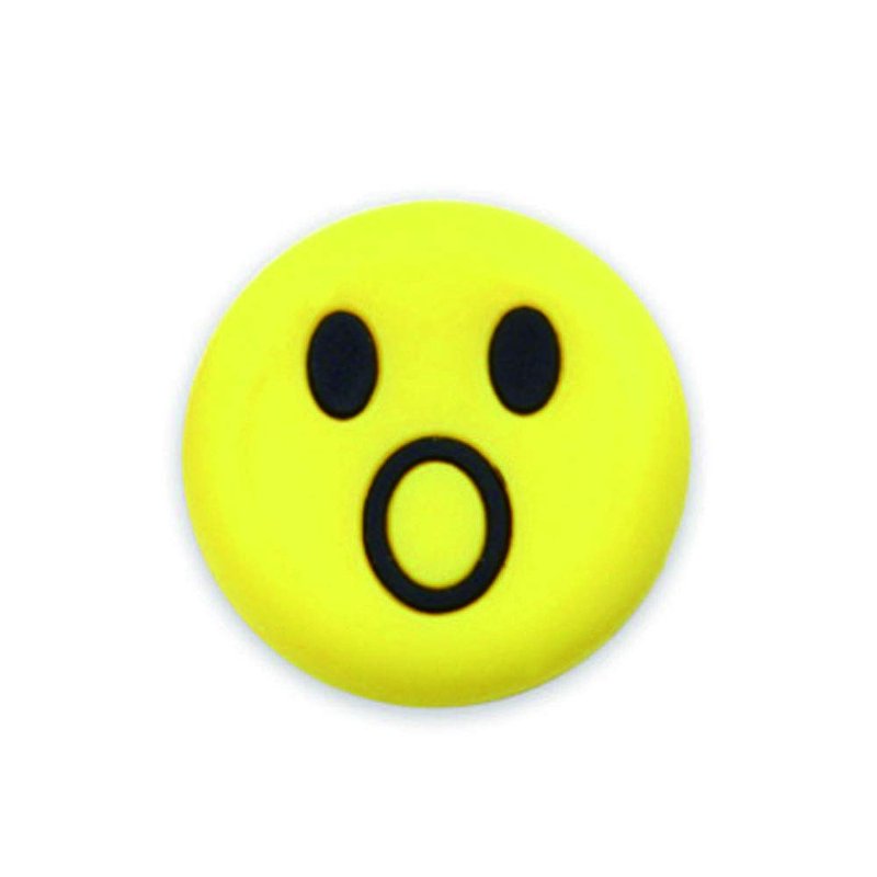 Acxico 8 pcs Silicone Rubber Smile Face Tennis Racquet Vibration Dampener Shock Absorber(4 Smiley Yellow + 4 Surprise Yellow)