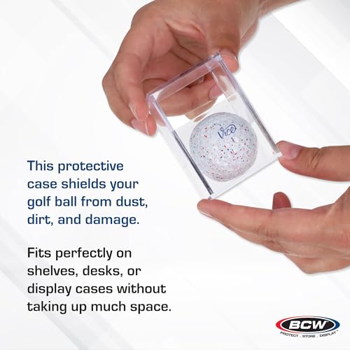 Golf Ball Display Case - Clear Polystyrene Holder for 1 Ball