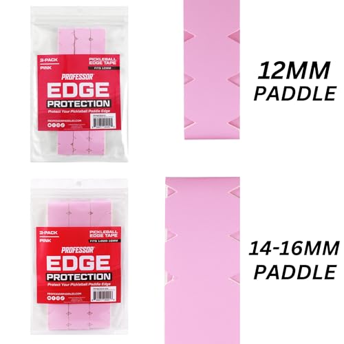 Pickleball Paddle Edge Guard Tape - 12mm Width - Pink Durable Vinyl Protection