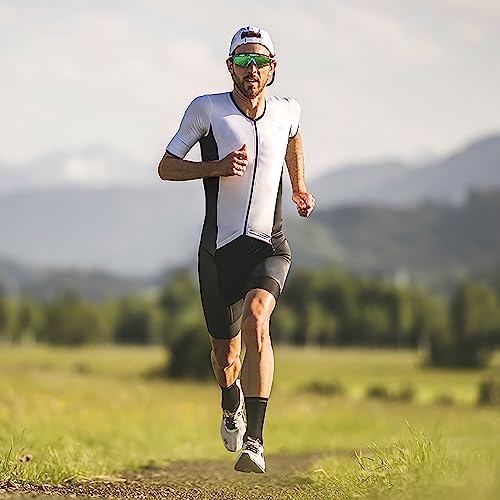 Men's Triathlon Suit - Race Skinsuit for Cycling, Swim & Run
