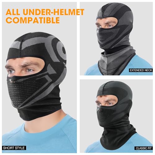 Motorcycle Ski Mask Balaclava Face Mask for Men - Black