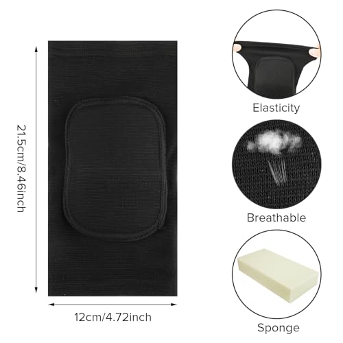 Compression Elbow Pads - Breathable Support Wraps for Kids & Adults - Full Black, Size S