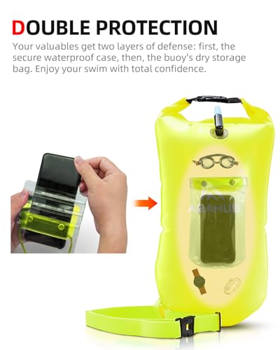 Abahub Green 15L Swim Buoy Safety Tow Float for Open Water Swimming