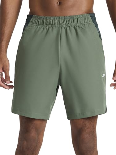 Reebok Men's Warm Up Training 7” Shorts - Large Duck Green