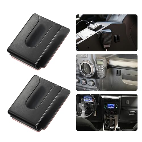 2-Pack Adhesive Metal Radio Microphone Hanger - 36x30x10mm Style 1