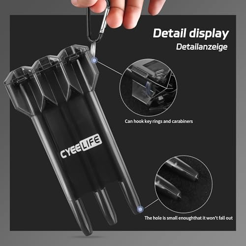 Adjustable Dart Carrying Case - Portable Storage Box for 3 Darts up to 17.3cm