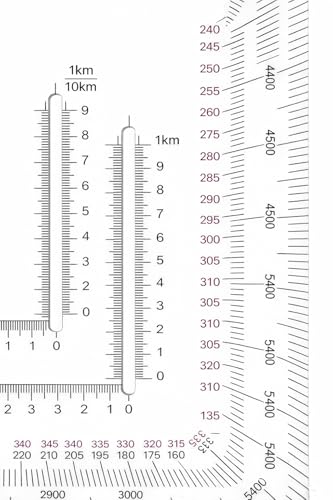 Military Grid Map Reading Tool with UTM & MGRS Scale for Land Navigation