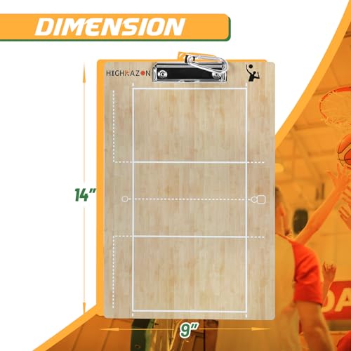 Volleyball Coaches Clipboard - Double-Sided Dry Erase Board - Burlywood