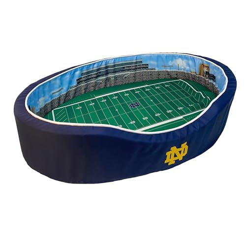 NCAA Premium Oval Dog Bed - Notre Dame Medium Size