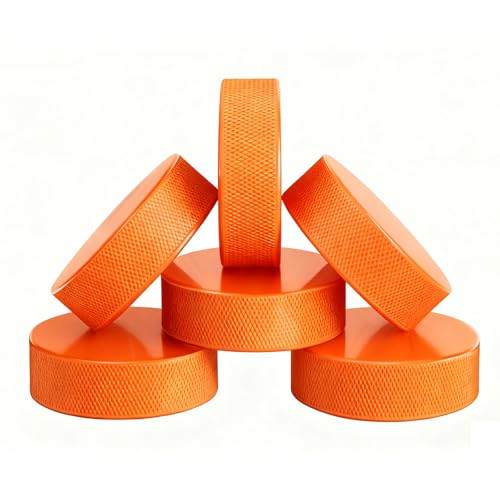 AceFox 6-Pack 10 oz Hockey Training Pucks - Regulation 3" x 1", High-Visibility