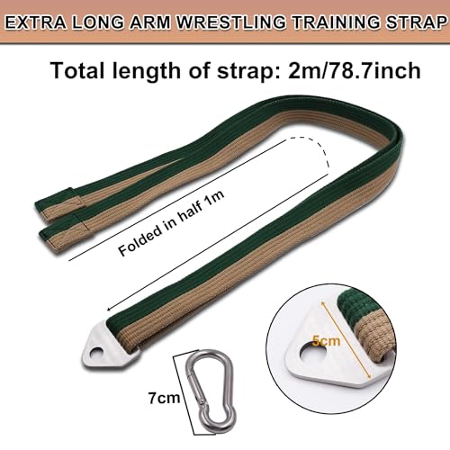 Lights Mountain Camouflage Multifunction Arm Wrestling Pronation Belt Strap with Stainless Steel Triangle Buckle, 79" Durable & Non-Slip