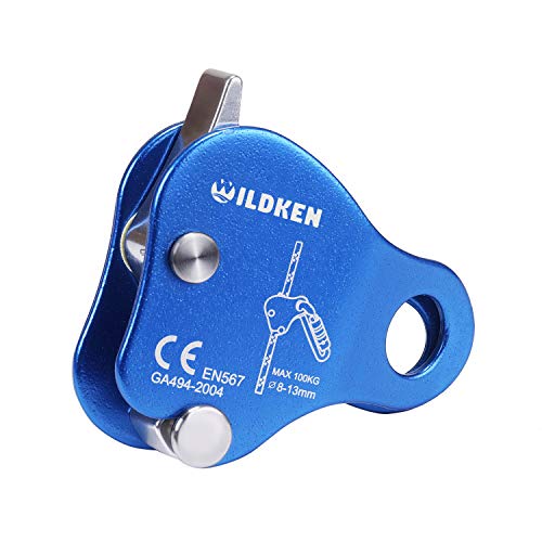 WILDKEN Blue Climbing Ascender Fall Protection Belay Device Rope Grab