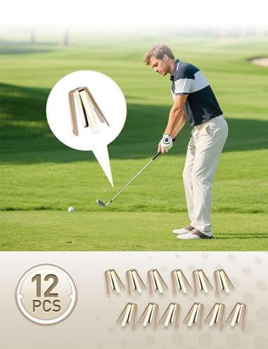 Universal Golf Shaft Adapter Shims - Brass, 12 Pcs, Gold