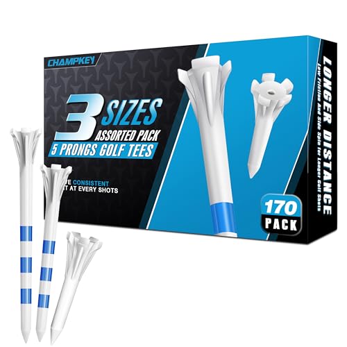 Professional Golf Tees Assorted Pack - 170 Count, 3 Sizes