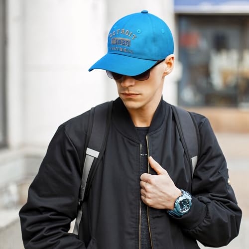 Vintage 3D Embroidered City Baseball Cap - Adjustable Detroit Hat