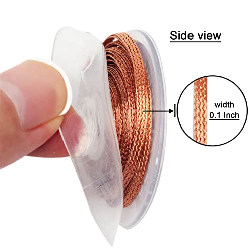 Solder Wicks braid£¬Solder Sucker£¬10ft Length 5 Pieces No-Clean Desoldering Braided Wicks. Solder Removal Tool£¬Desoldering Wick Used to Remove the Solder and Disassemble Electrical Components