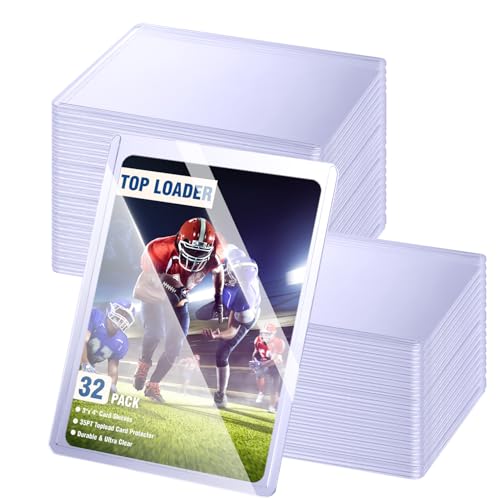 32ct Hard Plastic Card Sleeves - 3" x 4" Rigid Top Loaders for Trading Cards