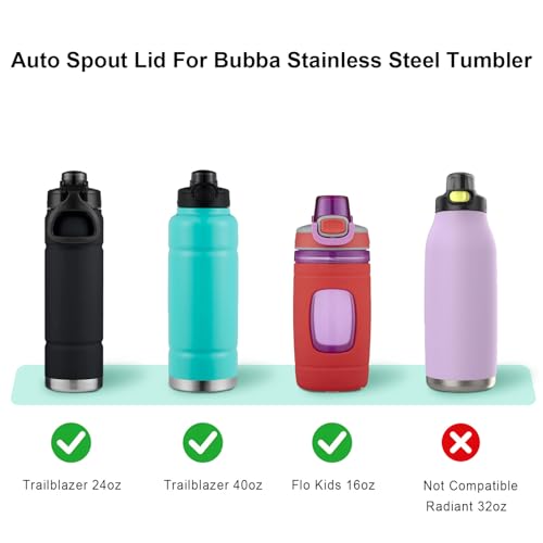 Auto Spout Replacement Lid for Bubba Trailblazer 24 32 40 oz Water Bottle - 1 Piece