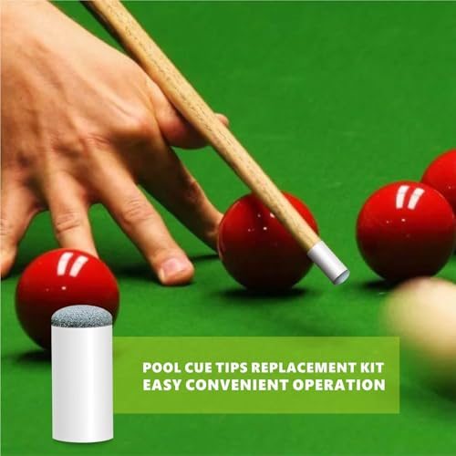Premium Leather Pool Cue Tips - 40pcs Replacement Set, 10mm & 13mm