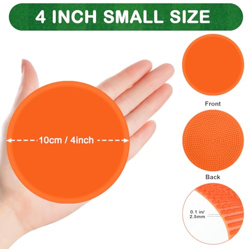 24 Pcs Non-Slip 4-Inch Poly Spot Markers for Gym & Sports