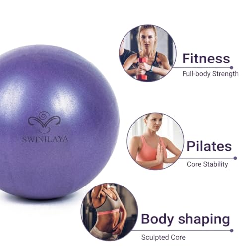 9-Inch Anti-Burst Pilates Ball - Mini Exercise & Yoga Ball for Core Workout