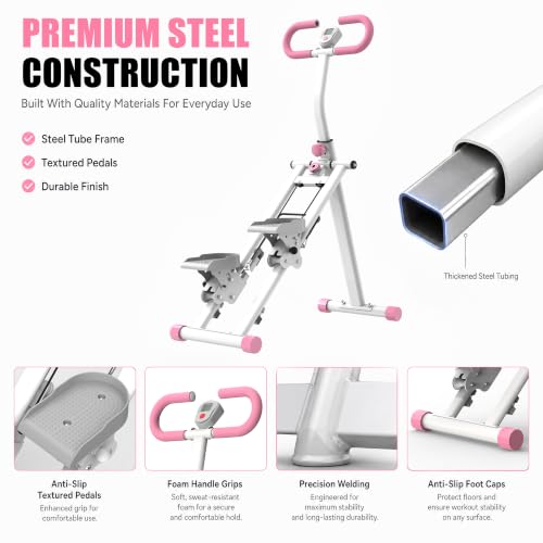 Foldable Stair Climber - Vertical Workout Machine - Pink